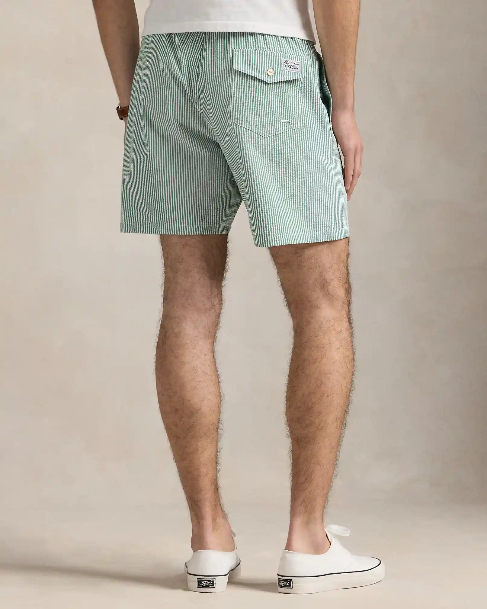 short-de-bain-raye-ralph-lauren-vert-homme-dos