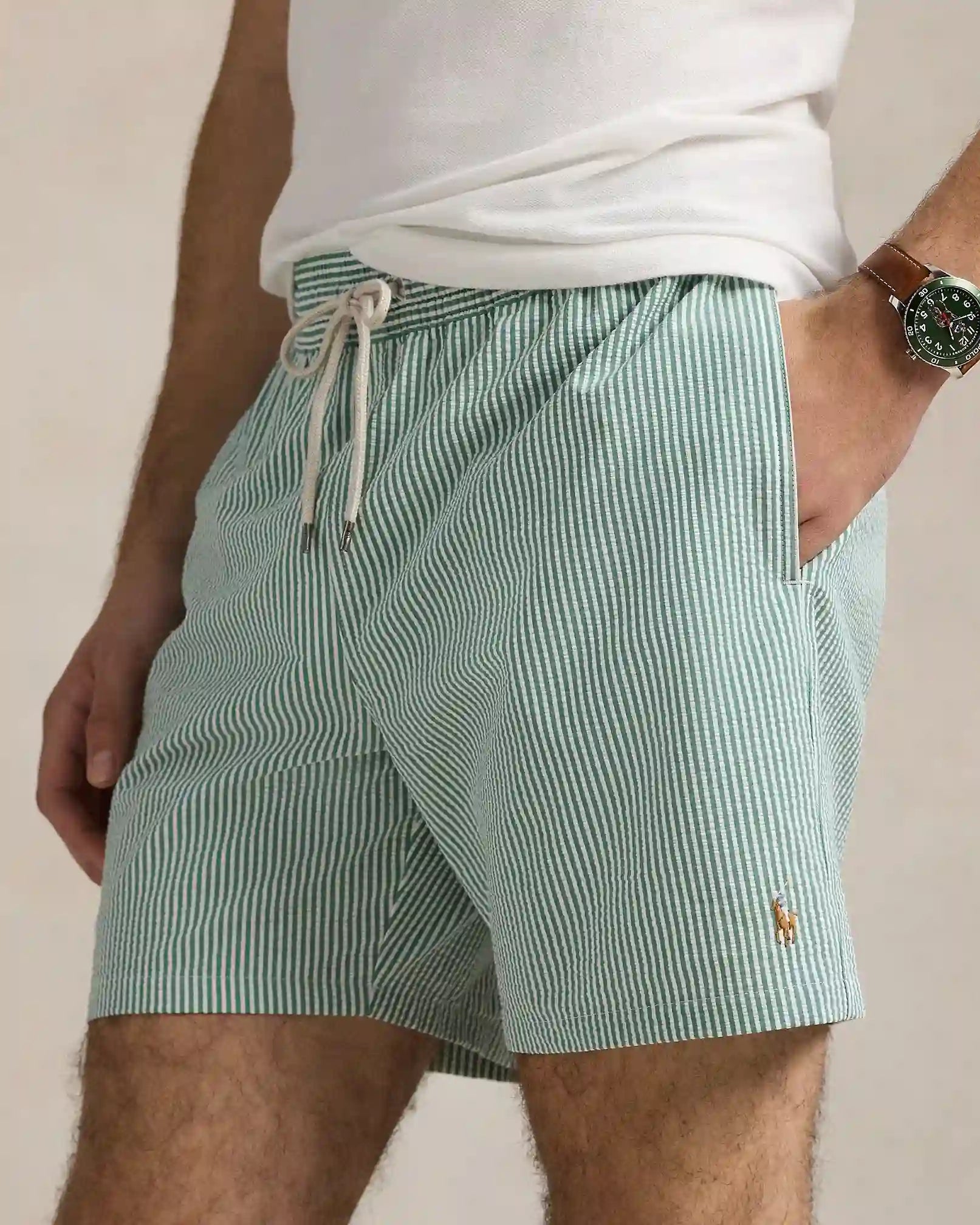 short-de-bain-raye-ralph-lauren-vert-homme-zoom