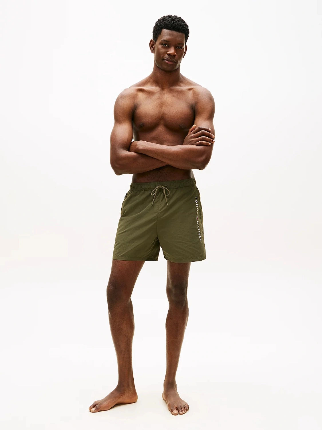 short-de-bain-tommy-hilfiger-kaki-um0um03748rbn-face