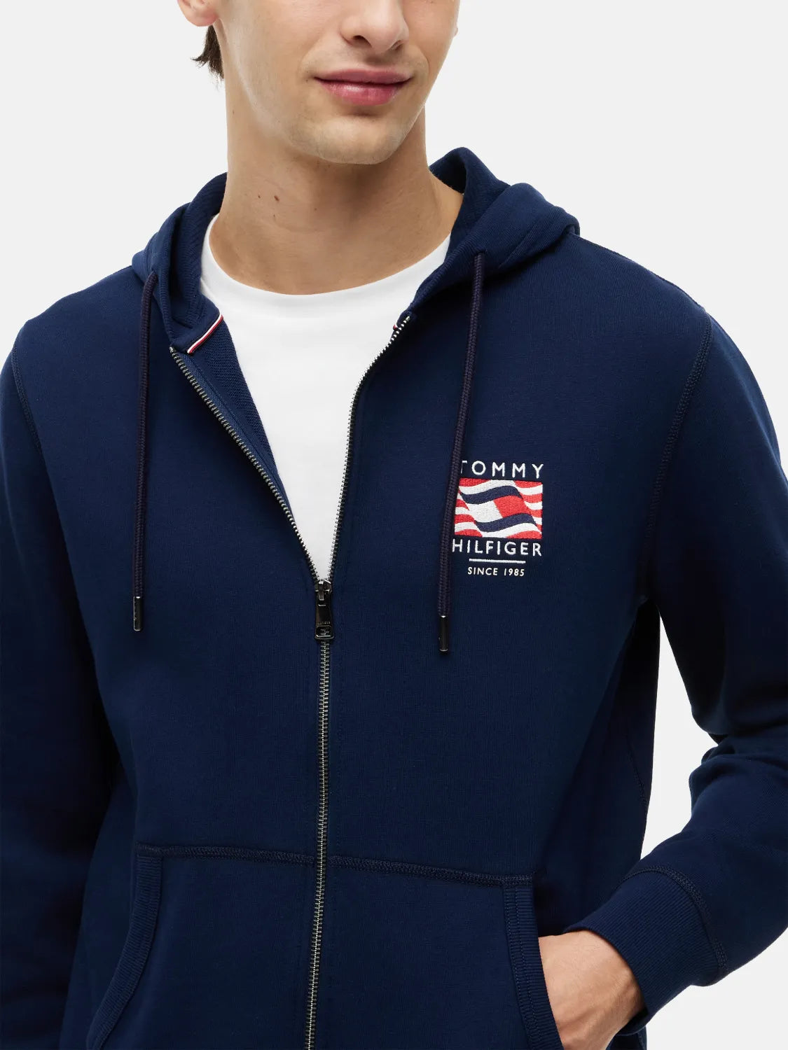 sweat-a-capuche-tommy-hilfiger-marine-zoom