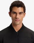 sweat-bi-matiere-boss-noire-homme-face-zoom