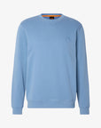 sweat-boss-bleu-homme-coton-a-plat