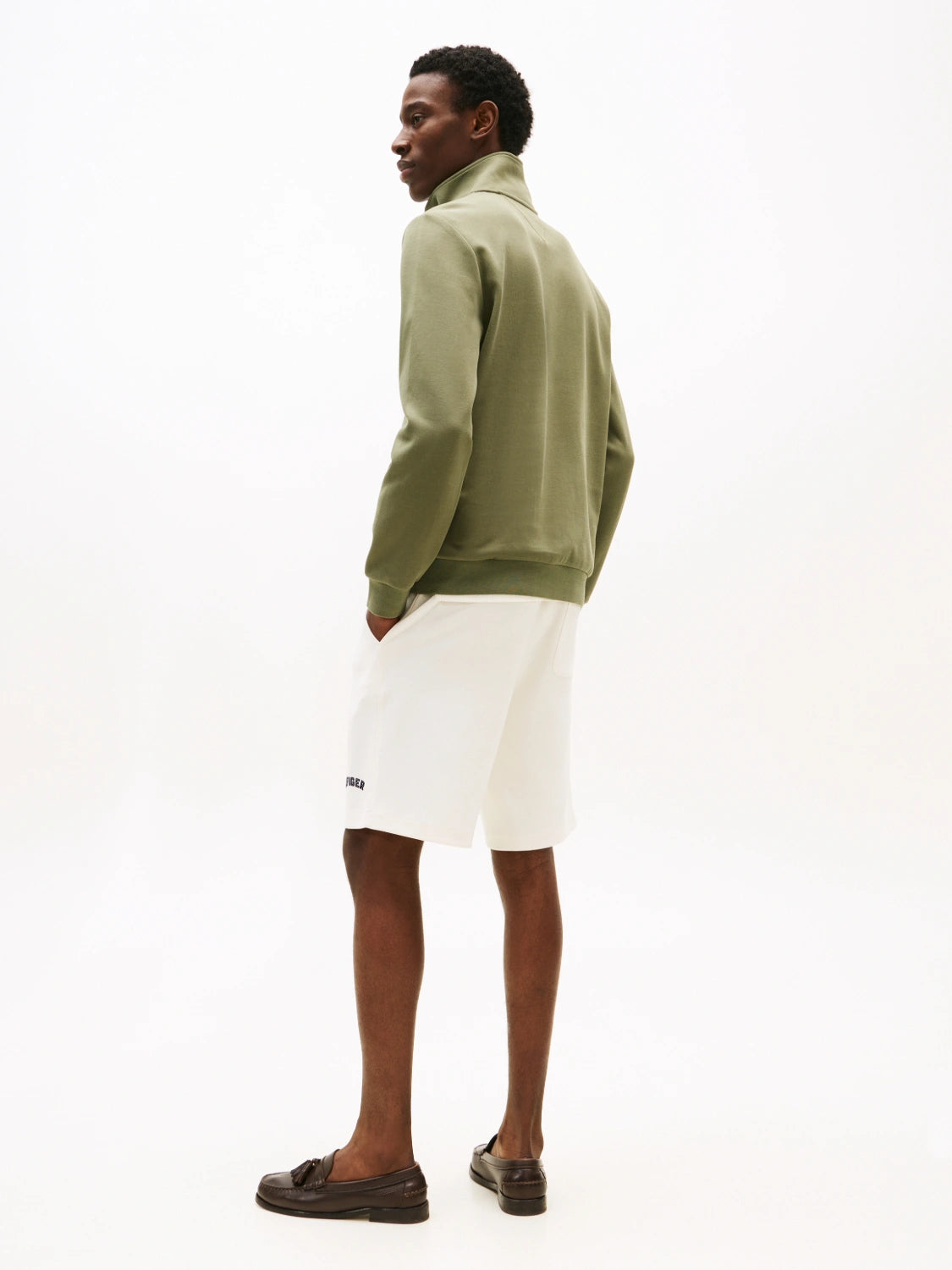 sweat-caionneur-tommy-hilfiger-kaki-homme-dos
