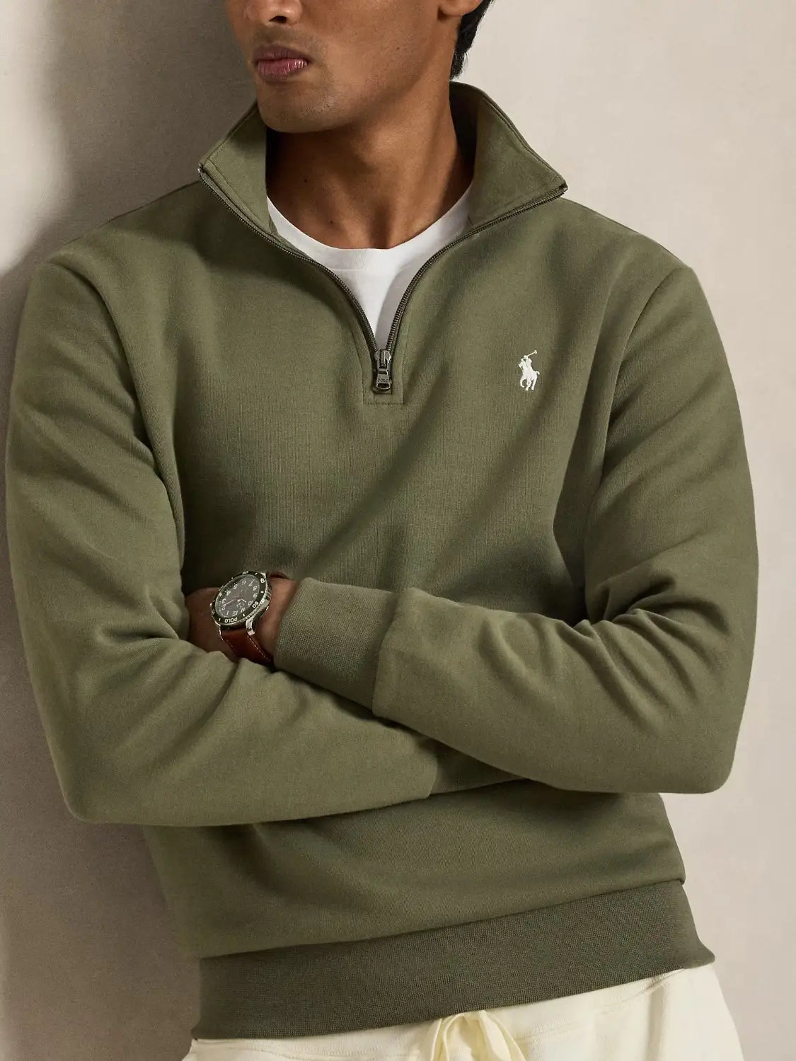 sweat-camionneur-ralph-lauren-kaki-homme-710P06234511-zoom
