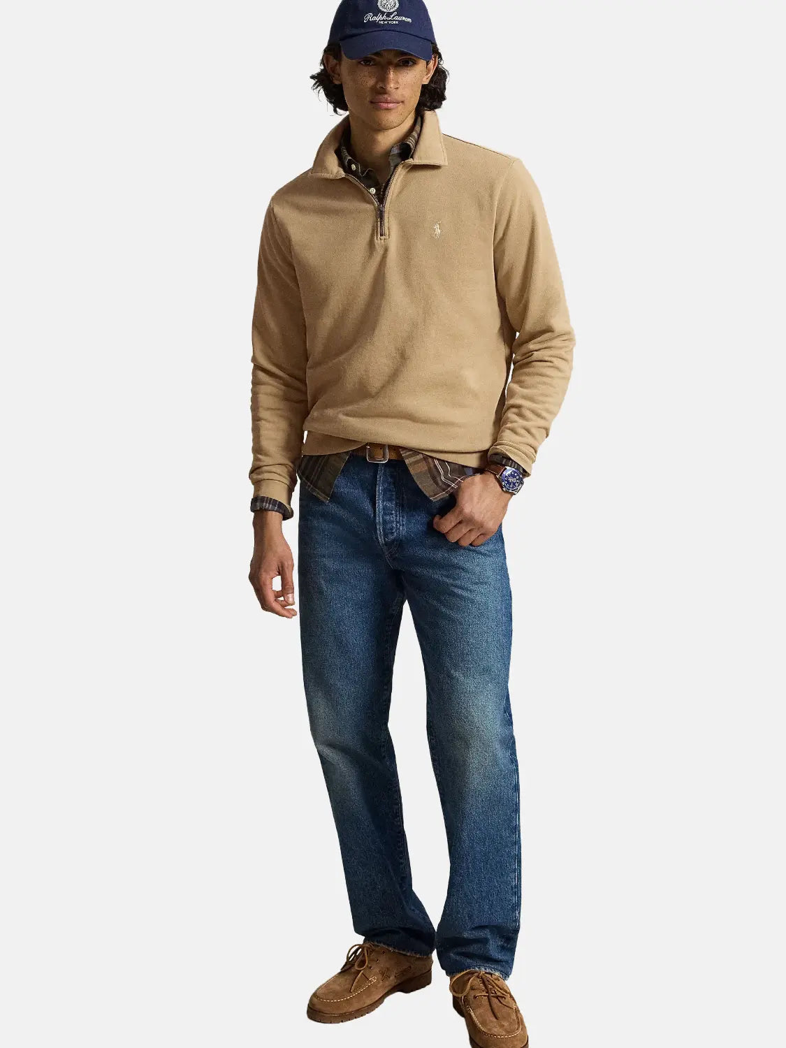 sweat-camionneur-ralph-lauren-kaki-porte-710b18911003