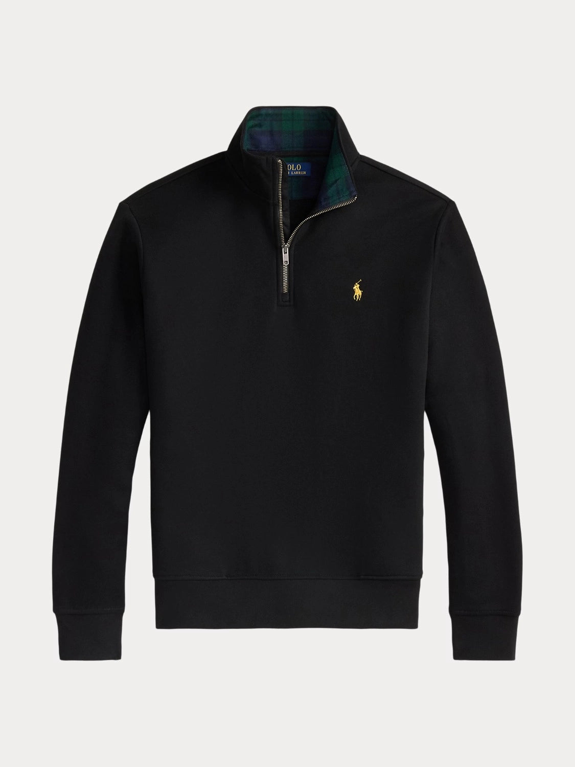 sweat-camionneur-ralph-lauren-noir-homme-a-plat
