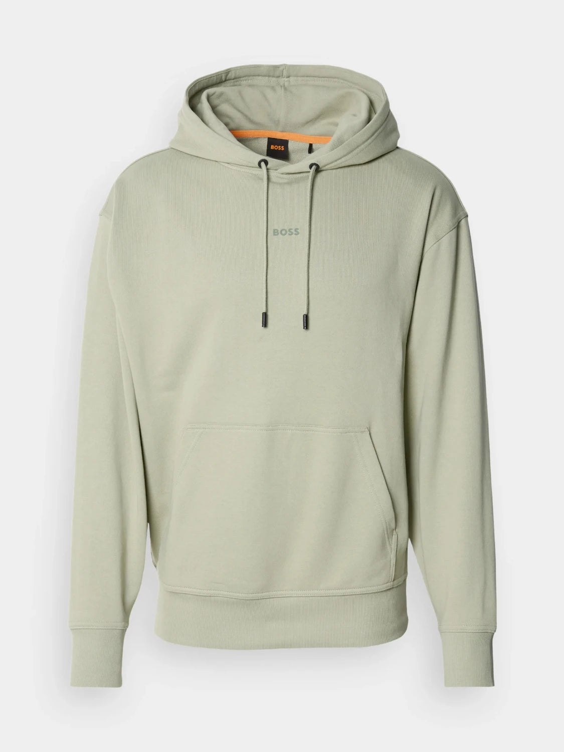 sweat-capuche-boss-vert-homme-a-plat