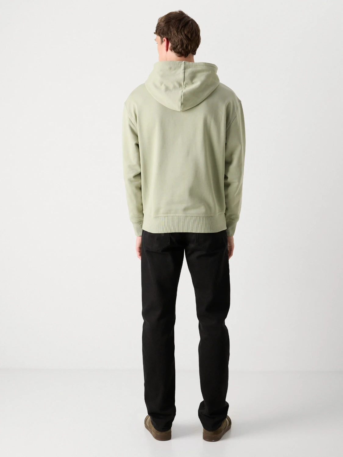 sweat-capuche-boss-vert-homme-dos