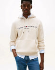 sweat-capuche-tommy-hilfiger-beige-homme-face