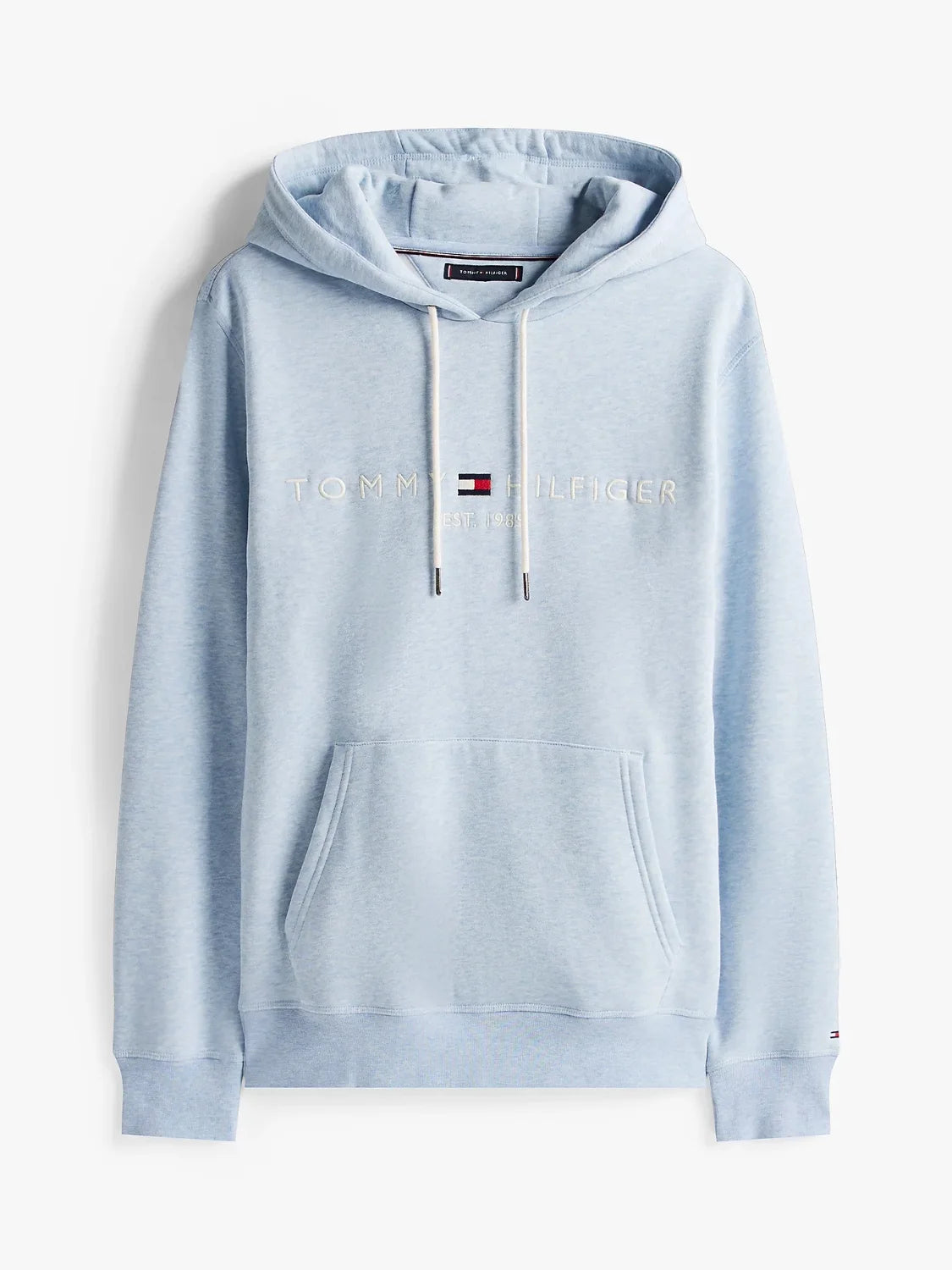 sweat-capuche-tommy-hilfiger-bleu-homme-a-plat
