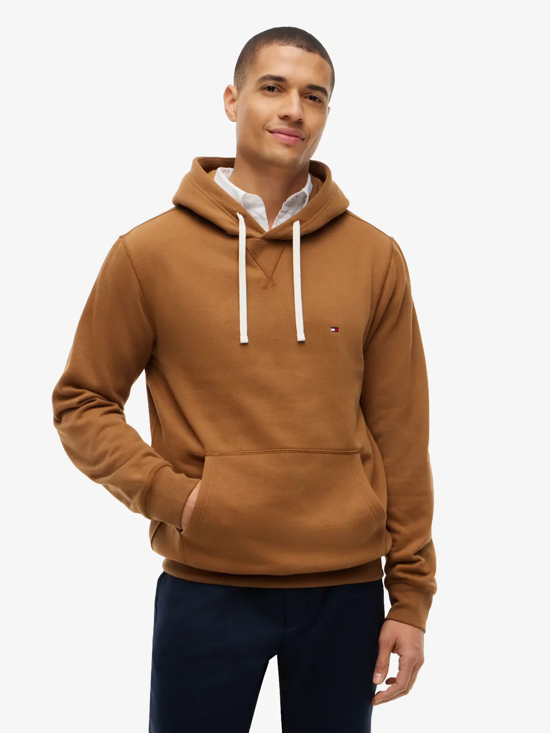 sweat-capuche-tommy-hilfiger-marron-face-mw0mw39997gvh