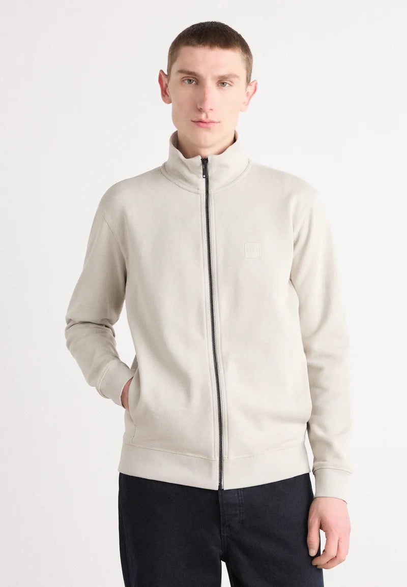 sweat-zippe-boss-beige-homme-face