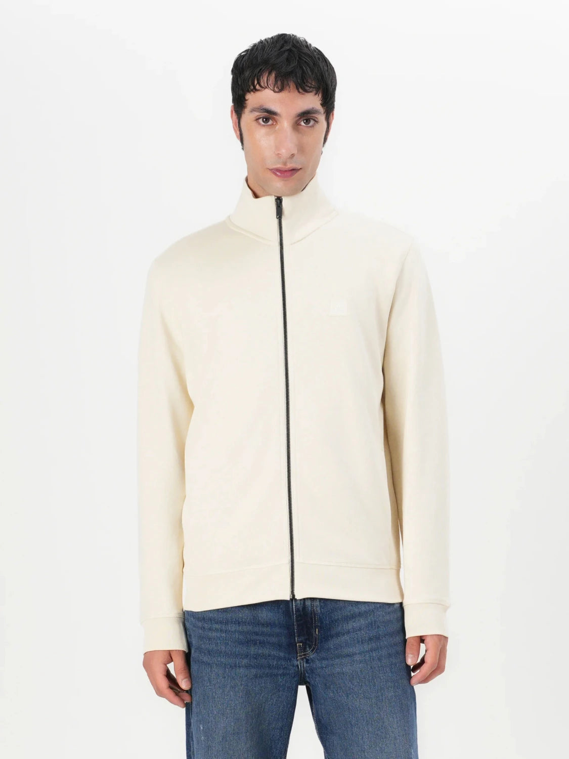 sweat-zippe-boss-home-jaune-face