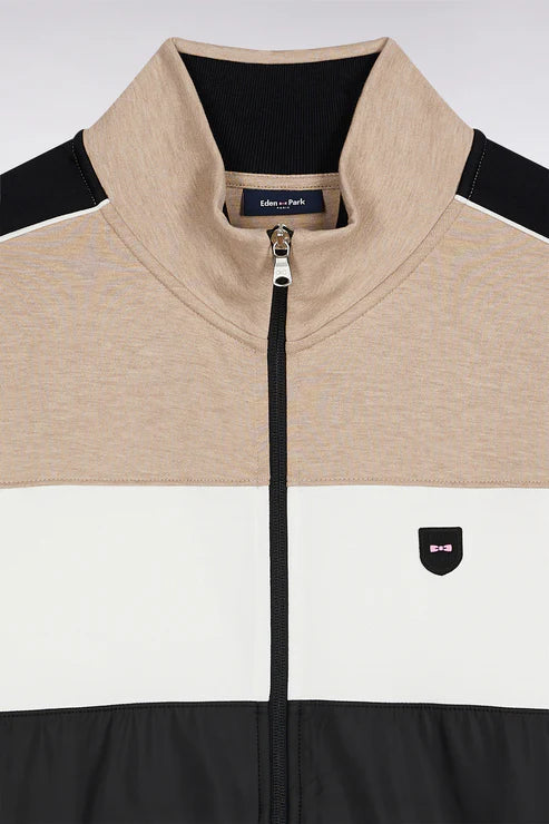 sweat-zippe-eden-park-beige-homme-zoom-a-plat