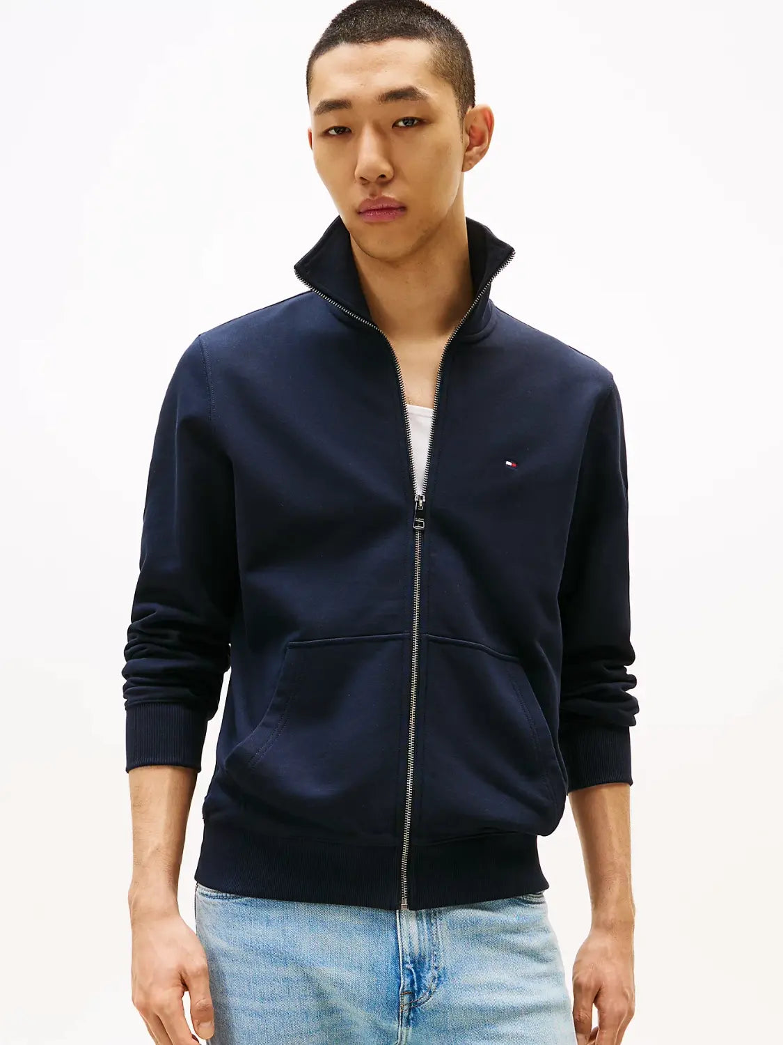 sweat-zippe-homme-marine-face