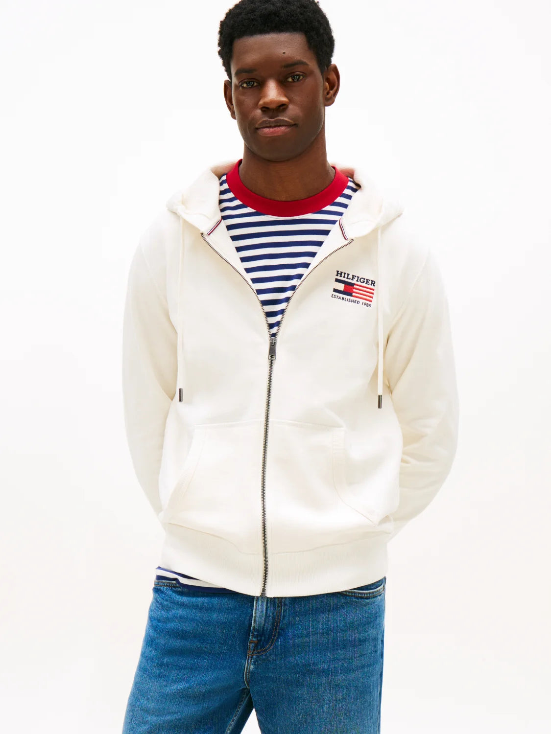 sweat-zippe-tommy-hilfiger-beige-homme-face