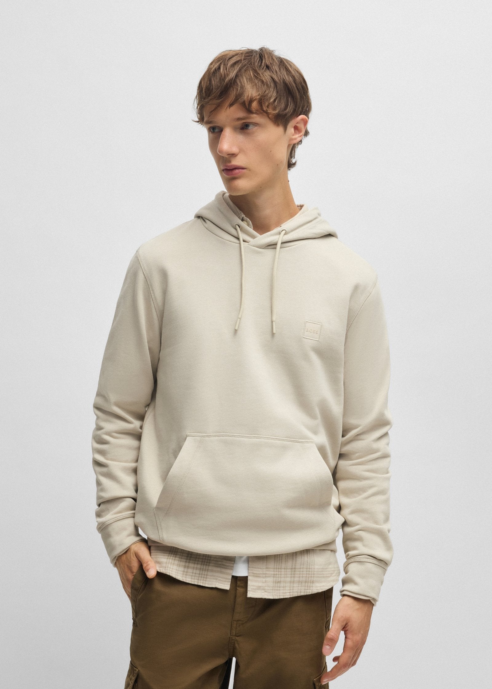 Sweat à capuche BOSS beige | Georgespaul           