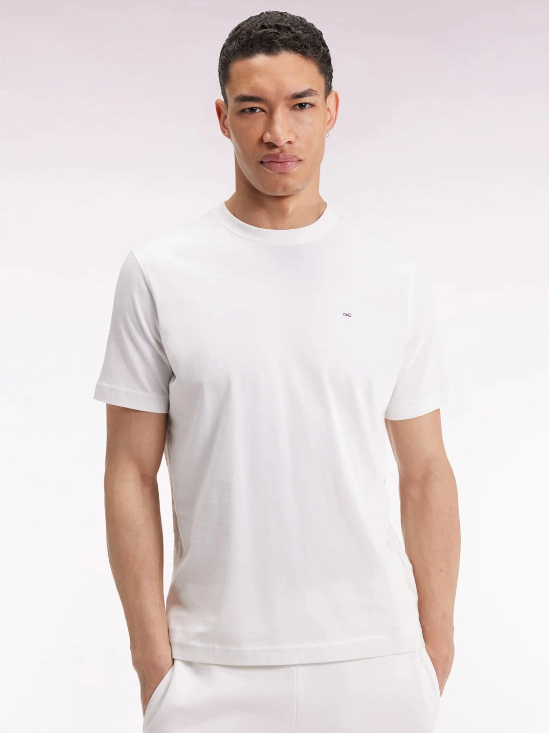 t-shirt-eden-park-basique-blanc-homme-face