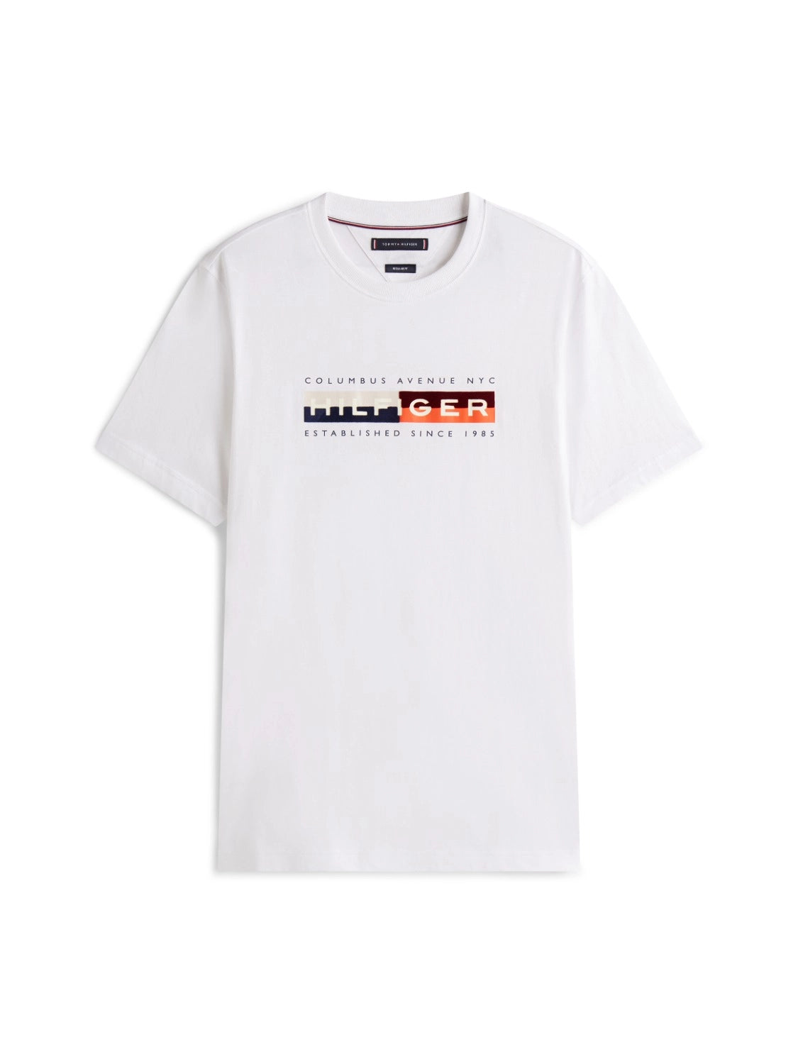 t-shirt-tommy-hilfiger-blanc-homme-a-plat