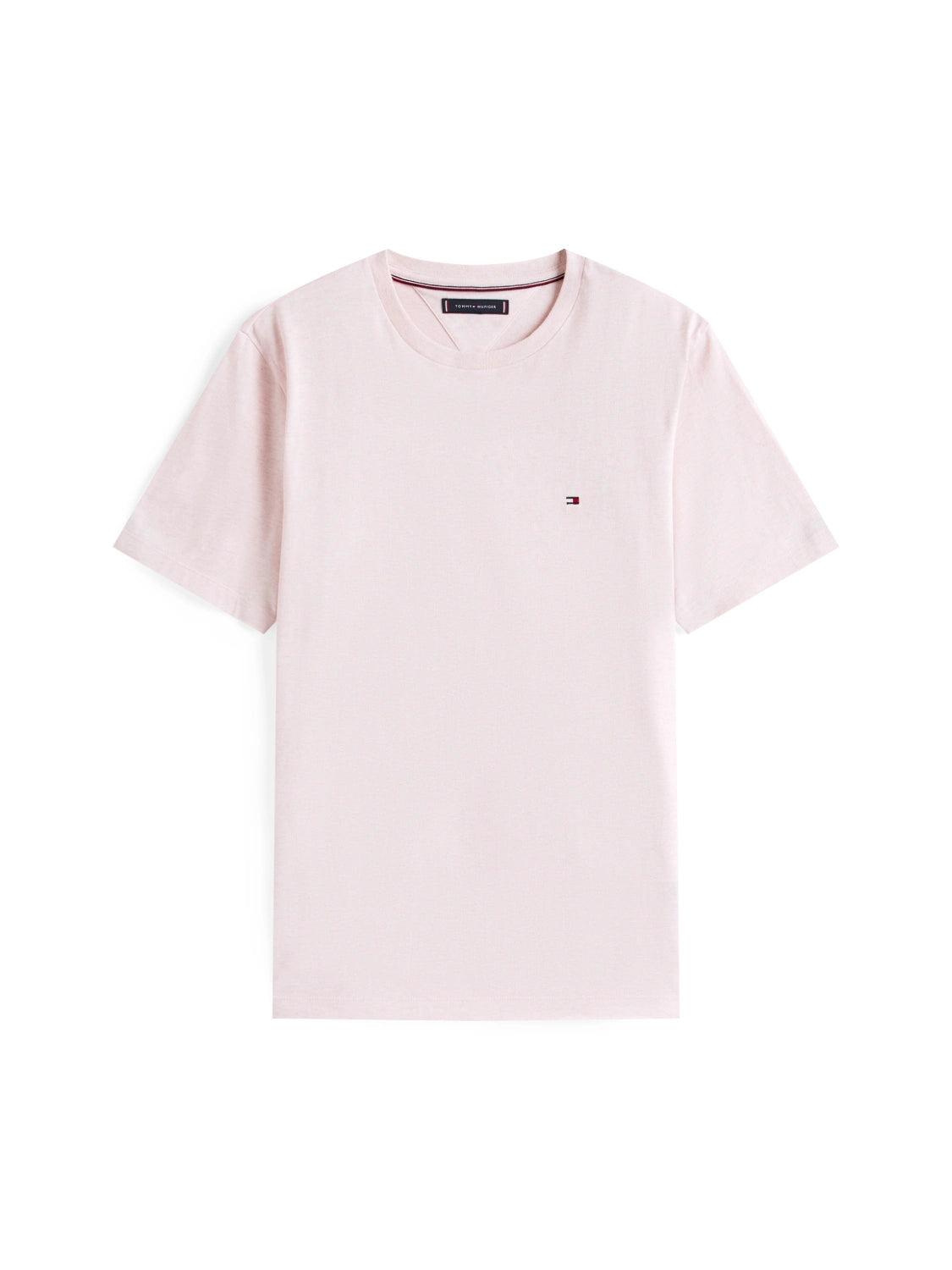 t-shirt-tommy-hilfiger-homme-rose-clair-a-plat