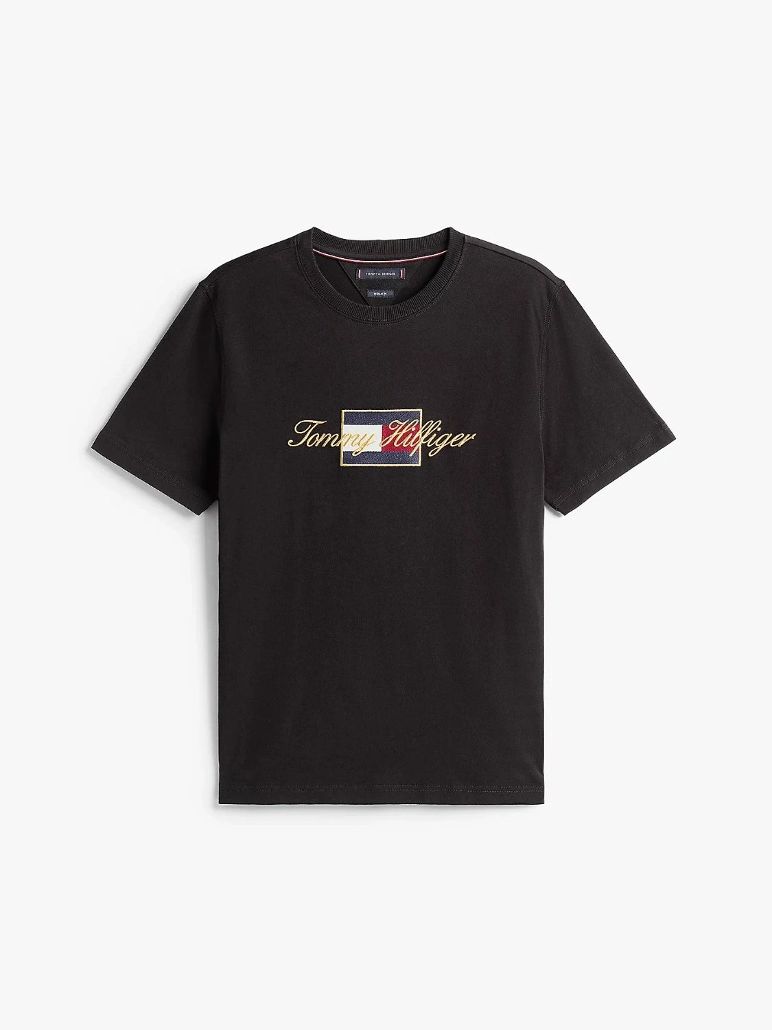 t-shirt-tommy-hilfiger-noir-homme-a-plat