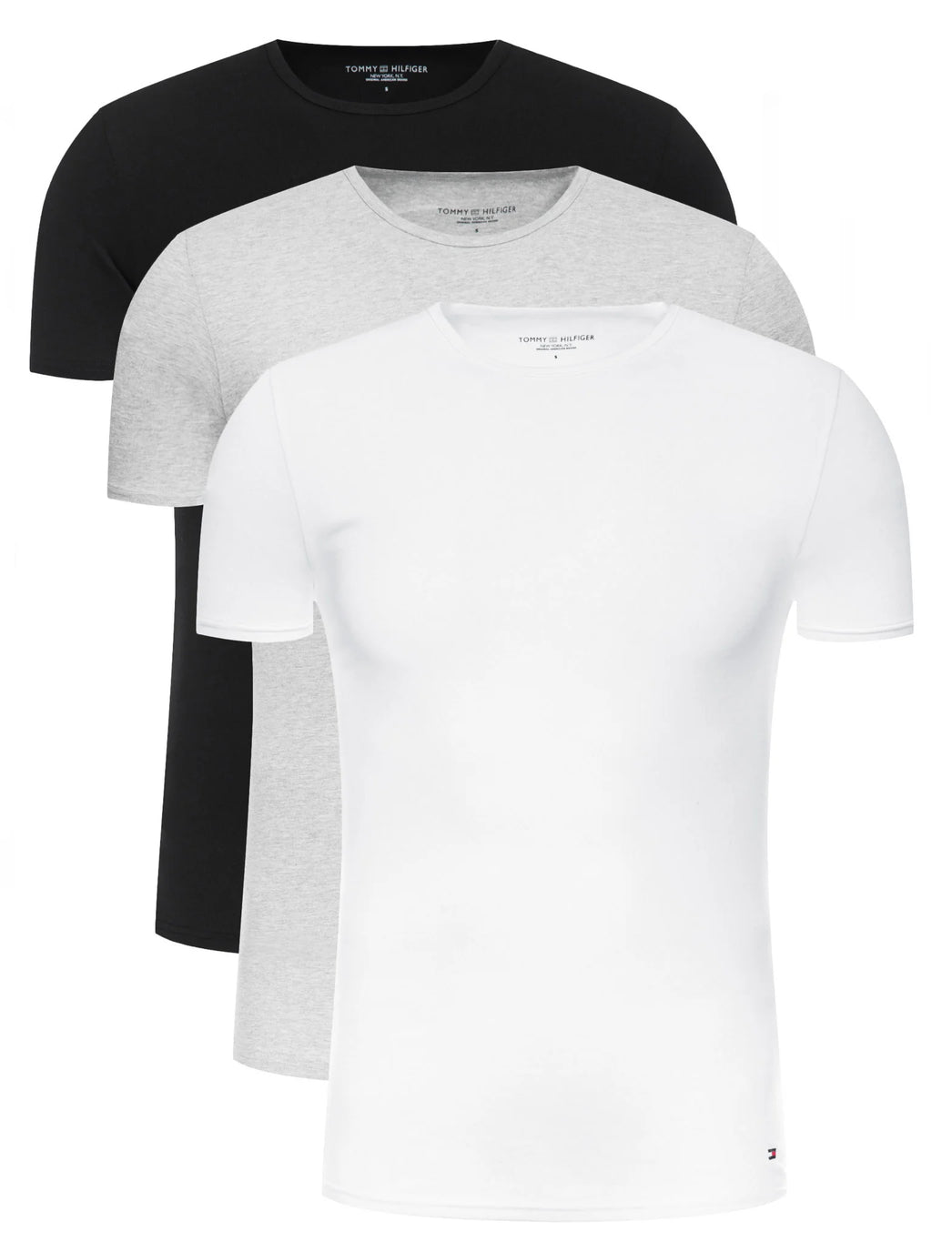 Lot de 3 t-shirts Tommy Hilfiger blanc, gris et marine | Georgespaul