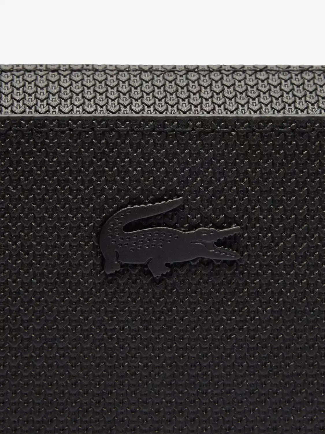 Trousse zippée Lacoste noire en cuir