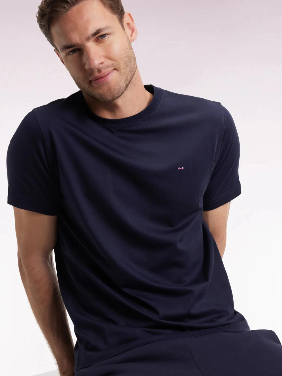 tshirt-eden-park-basique-marine-homme-face-zoom