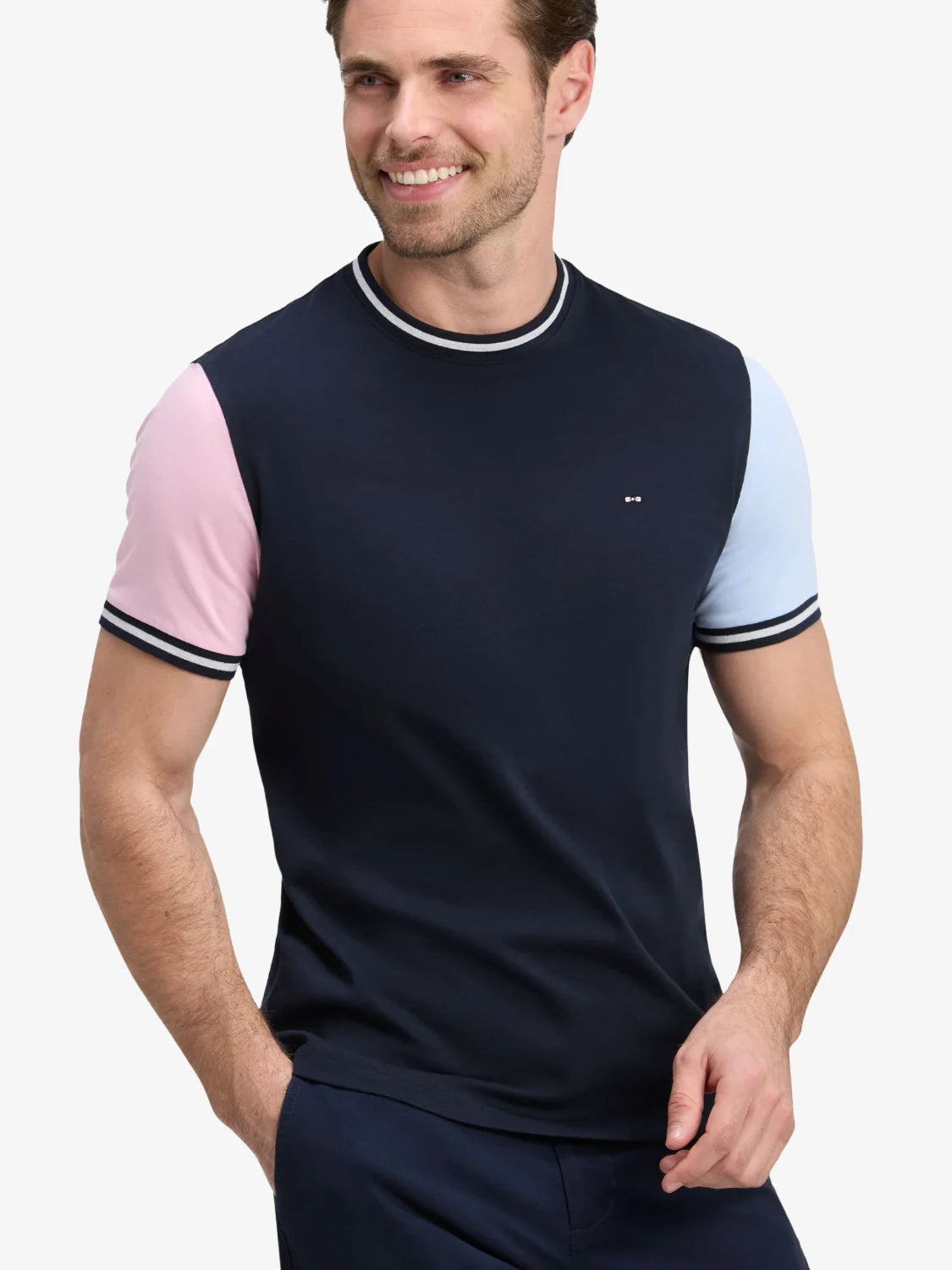 tshirt-eden-park-bleu-face-h26maitc0015blf
