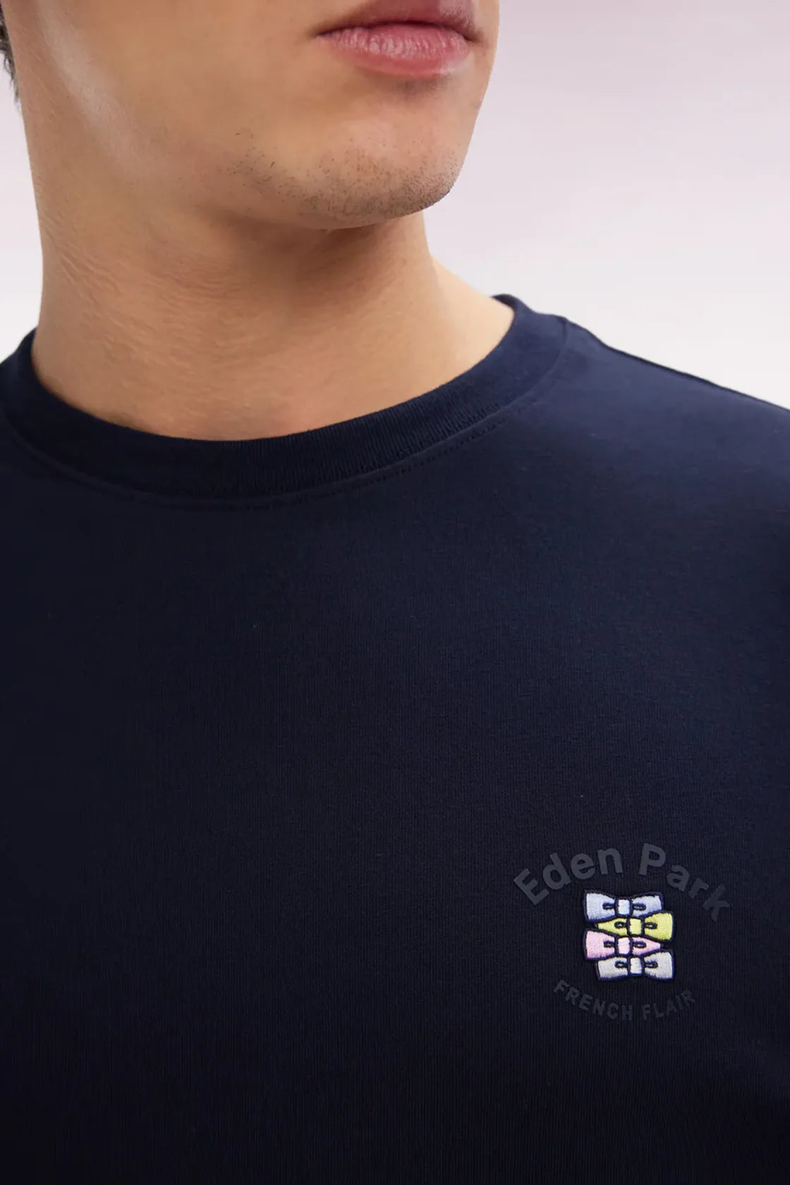 tshirt-edenpark-homme-marine-zoom-face