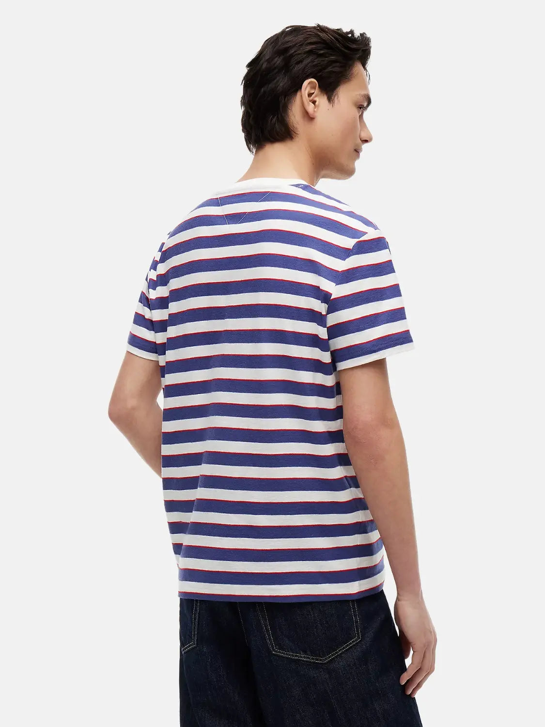 tshirt-raye-tommy-jeans-bleu-dos