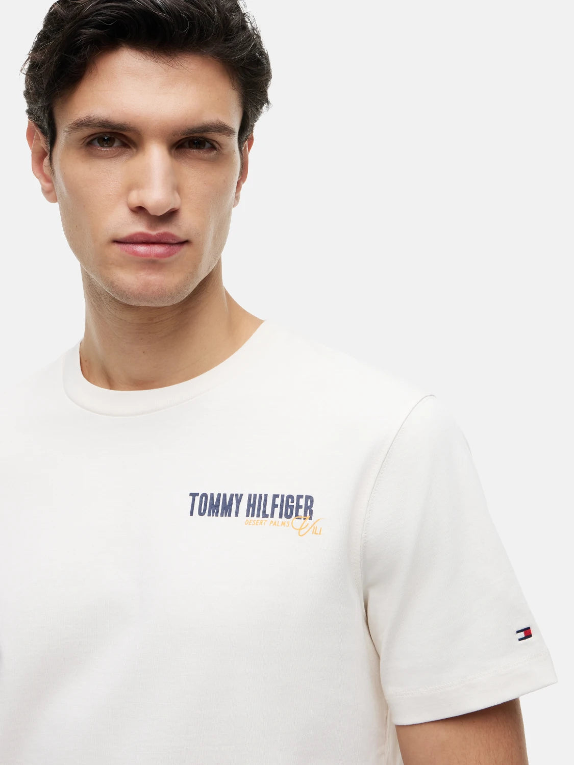 tshirt-tommy-hilfiger-beige-coton-zoom