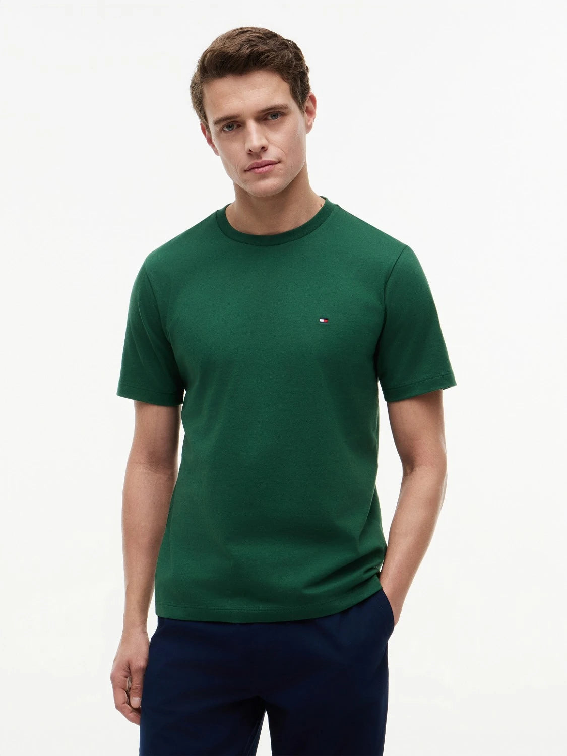 tshirt-tommy-hilfiger-homme-vert-MW0MW39995L2N-face