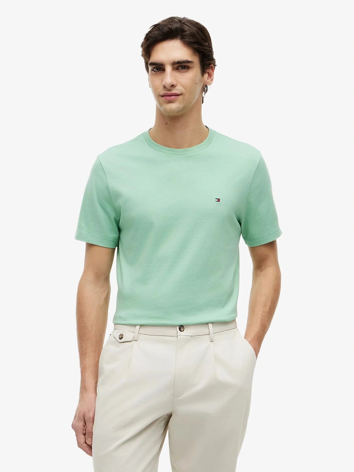 tshirt-tommy-hilfiger-vert-homme-MW0MW39995L1A-face