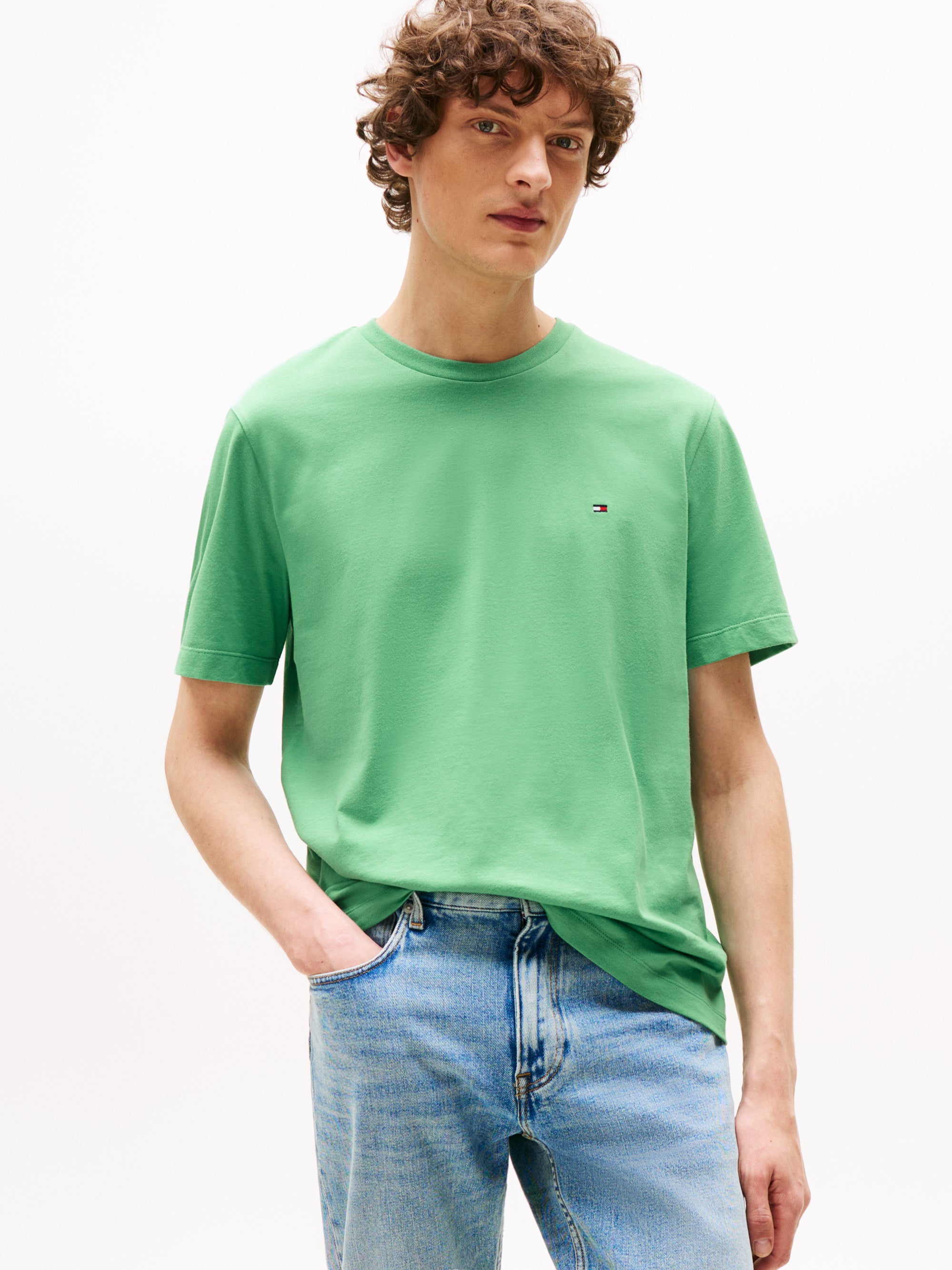tshirt-tommy-hilfiger-vert-mw0mw39995l3j-face