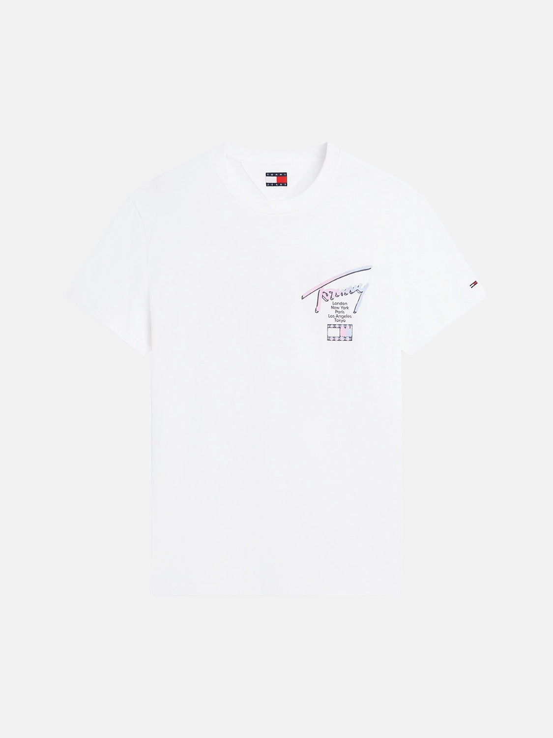 tshirt-tommy-jeans-beige-a-plat