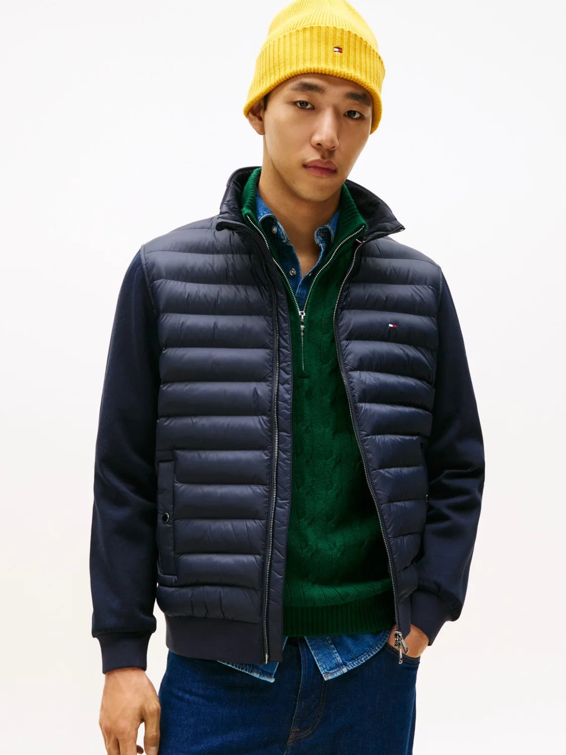 veste-bi-matiere-tommy-hilfiger-homme-marine-face