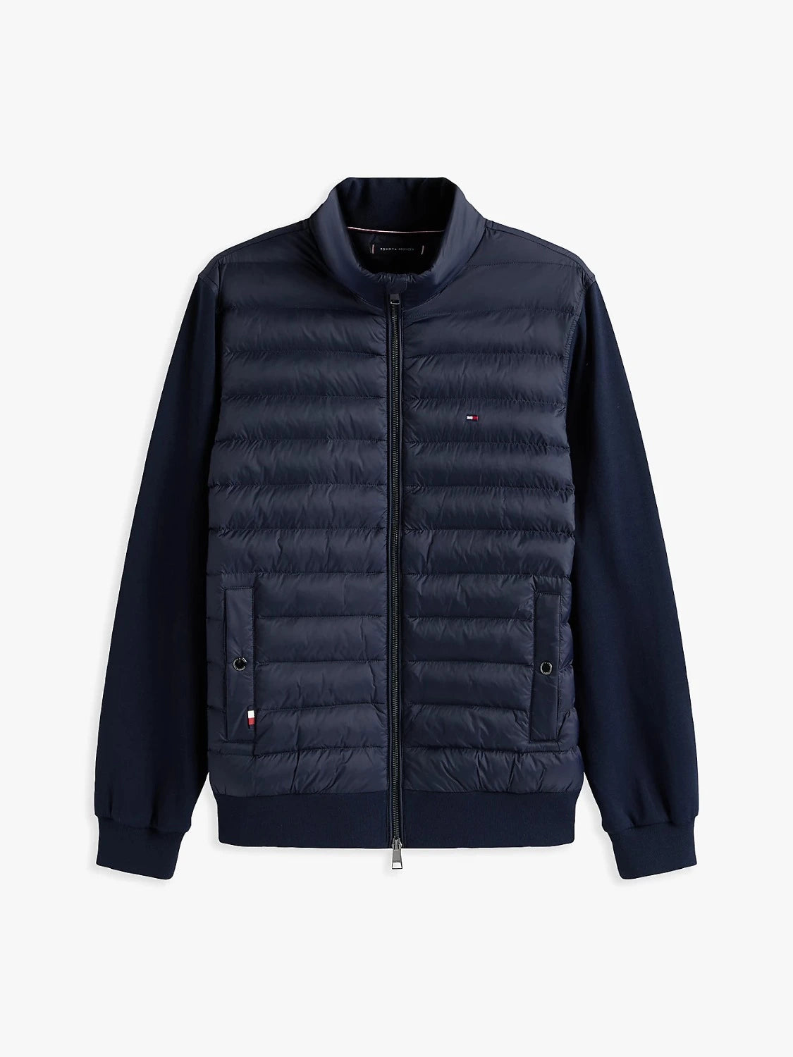veste-bi-matiere-tommy-hilfiger-marine-a-plat