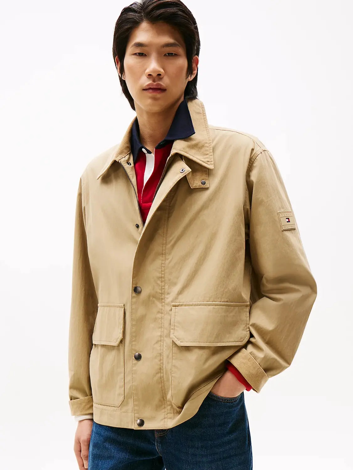 veste-tommy-hifilger-homme-beige-face