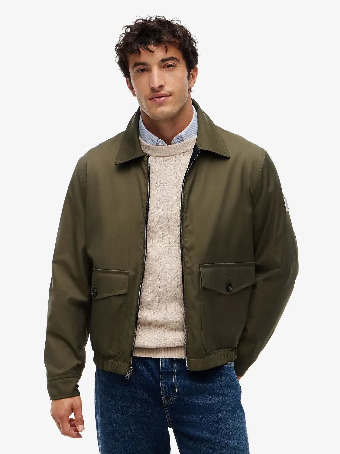 veste-tommy-hilfiger-marine-kaki-homme-MW0MW40620DW5-face-kaki