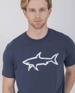 T-shirt pour homme Paul & Shark marine en coton | Georgespaul