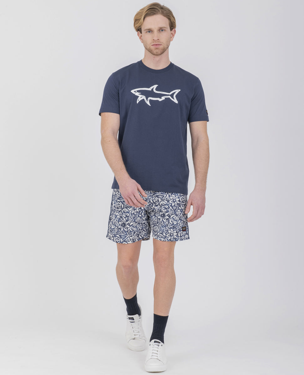 T-shirt pour homme Paul & Shark marine en coton | Georgespaul