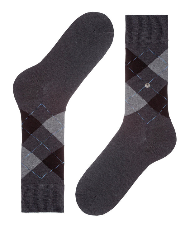 Hohe Burlington-Socken aus roter Baumwolle mit Rautenmuster