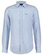 Charger l&#39;image dans la galerie, Chemise à pois pour homme NZA bleue en lin | Georgespaul
