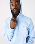 Sweat à capuche Lacoste bleu en coton bio - Georgespaul