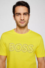 Charger l&#39;image dans la galerie, T-Shirt Hugo Boss jaune en coton | Georgespaul
