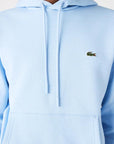 Sweat à capuche Lacoste bleu en coton bio - Georgespaul