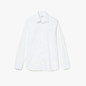 Chemise Lacoste blanche en coton stretch | Georgespaul