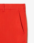 Bermuda slim Lacoste rouge en coton stretch pour homme I Georgespaul