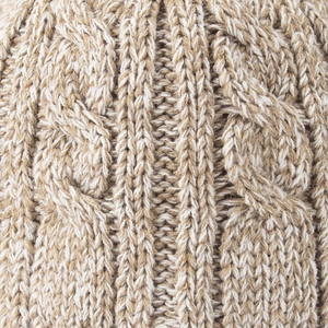 Bonnet Creamy Gin Cabaïa beige pompons interchangeables | Georgespaul